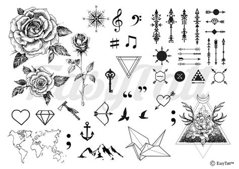 etsy tattoo|cool temporary tattoo designs.